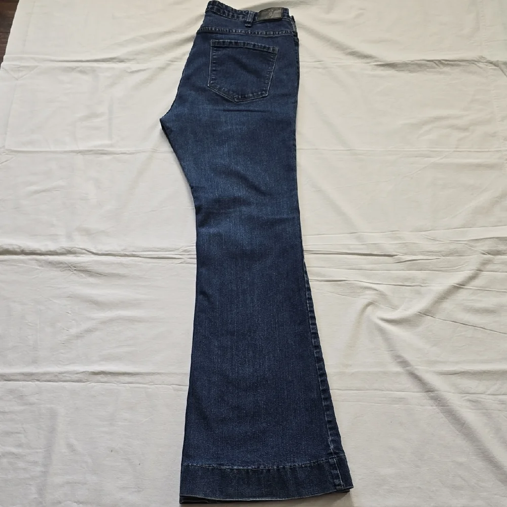 L&B Dark Blue Flare Jeans - Picture 13 of 14